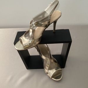 Nine West gold Sandal heel size 10M